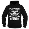Image of Mens Plumber TShirt Honor And Respect Gift Apparel Tee