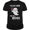 Image of I'm Just Here For The Boos - Halloween Wine Shirt