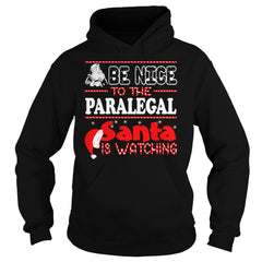 Be Nice To The Paralegal Santa Watching Christmas T Shirt