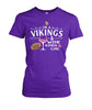 Image of Minnesota Vikings - I'm a Vikings and Wine kinda girl T-shirt