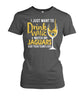 Image of Jacksonville Jaguars - I just want to drink wine and watch my Jaguars beat your team's ass T-shirt