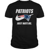 Image of Patriots Just Hate Us T-shirt, Patriots Just Hate Us Hoodies
