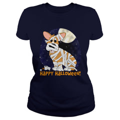 halloween corgi mummy T shirt