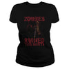 Image of Zombies Ruined This Shirt Funny Halloween Distressed T-Shirt