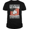Image of I Have Two Titles Veteran And Grandpa T-shirt