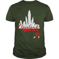Cleveland Shirt Cleveland Skyline Native American Feather