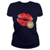 Image of WICKED love heart with tribal curls a little bit nightmare before christmas   Womens TShirts