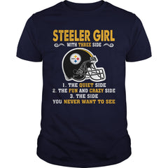 steelers girl with three side