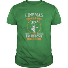 Lineman its in my dna shirt electrician t shirt