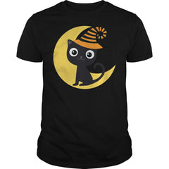 Halloween Black Cat and Moon