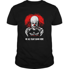 Red Balloon We All Float Down Clown Horror Halloween T-shirt