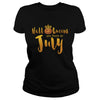 Image of Halloqueens are born in july funny halloween tshirt