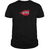 Image of Vampire Lips and Teeth Blood Drop Halloween Party T Shirt