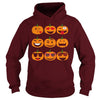 Image of EMOJI PUMPKIN T SHIRT FUNNY FACES HALLOWEEN THANKSGIVING
