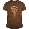Image of Zombie Pizza Funny Scary Halloween Distressed T-Shirt