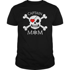 Captain Mom Pirate Theme T-Shirt Halloween