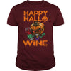 Image of Happy Hallo Wine TShirt  Halloween  Wine Lover halloween Tshirt