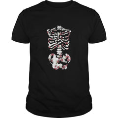 Floral halloween skeleton