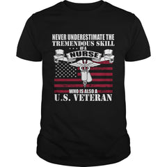 Nurse Veterans T Shirt Dark T-Shirt Mama Papa Dad Mom Guy Lady Men Women Nurse