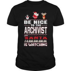 Be Nice To The Archivist Santa Is Watching Christmas