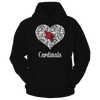 Image of Saginaw Valley State Cardinals - Lace Heart Logo