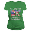 Image of I Stand For The Flag And Kneel For The Cross Patriot T shirt