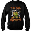 Image of This Girl Loves Chameleon Halloween