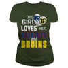 Image of This Girl Loves her Patriots And Bruins TShirt