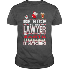 Be Nice To The Lawyer Santa Is Watching Christmas