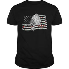 NATIVE AMERICAN T SHIRT NATIVE IN MY FLAG US T SHIRT