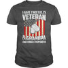 Image of I Have Two Titles Veteran And Grandpa T-shirt