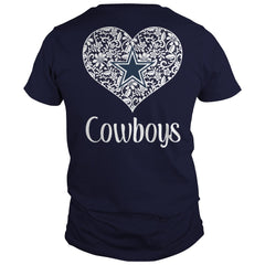DALLAS COWBOYS LACE HEART WITH LOGO