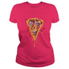 Image of Zombie Pizza Funny Scary Halloween Distressed T-Shirt