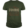 Image of Zombie Scary Funny Halloween Distressed T-Shirt