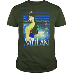 Disney Mulan Green Dress Sparkles Graphic T-Shirt