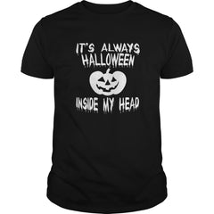 Halloween Shirt Hoodie Gift Inside Pupmkins Head