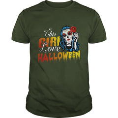 Halloween Womens This Girl Love Halloween T-Shirt Girl Halloween T-shirt