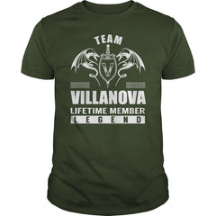 Team VILLANOVA Lifetime Member Legend Name TShirts