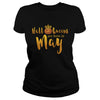 Image of Halloqueens are born in may funny halloween tshirt