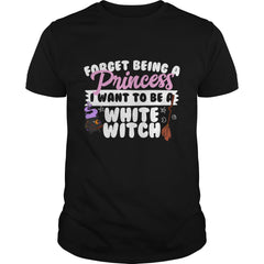 Cute Halloween Witch Tees I Want To Be A White Witch Trick Or Treat Gift TShirt