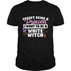 Image of Cute Halloween Witch Tees I Want To Be A White Witch Trick Or Treat Gift TShirt