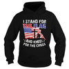 Image of I Stand For The Flag And Kneel For The Cross Patriot T shirt