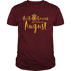 Image of Halloqueens are born in august funny halloween tshirt
