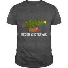 Merry Christmas - truck with a Christmas tree Tshirt