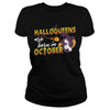 Image of HALLOQUEENS ARE BORN IN OCTOBER T SHIRT FUNNY HALLOWEEN