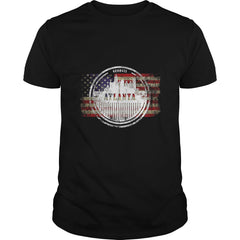 Atlanta City &amp;amp; USA National Flag Patriotic T-Shirt