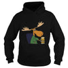 Image of Funny Cool Moose Drinking Beer Cartoon