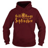 Image of Hallokings are born in september funny halloween tshirt