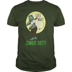 Funny Halloween Shirt for Kids Guess What? Zombie Butt