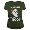 Image of I'm Just Here For The Boos - Halloween Wine Shirt